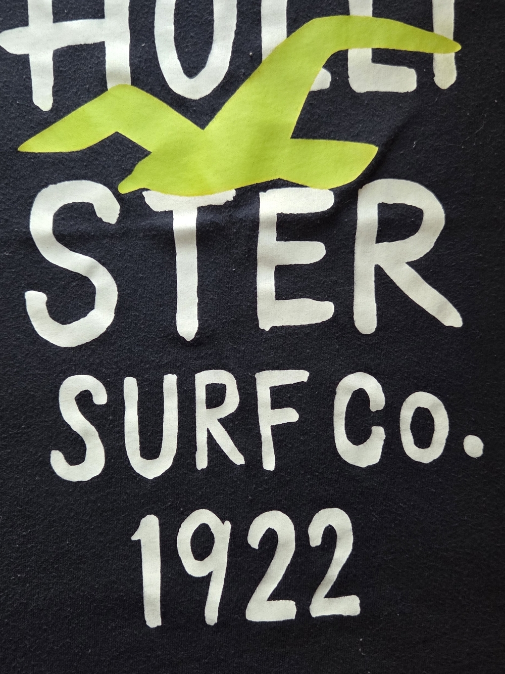 Hollister Classic Crewneck Tee - Navy with Cream Label